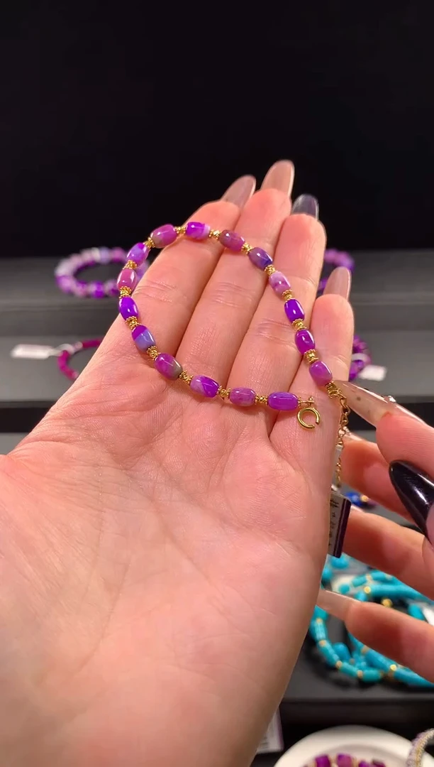 苏纪石（舒俱来）18K金镶嵌.手链