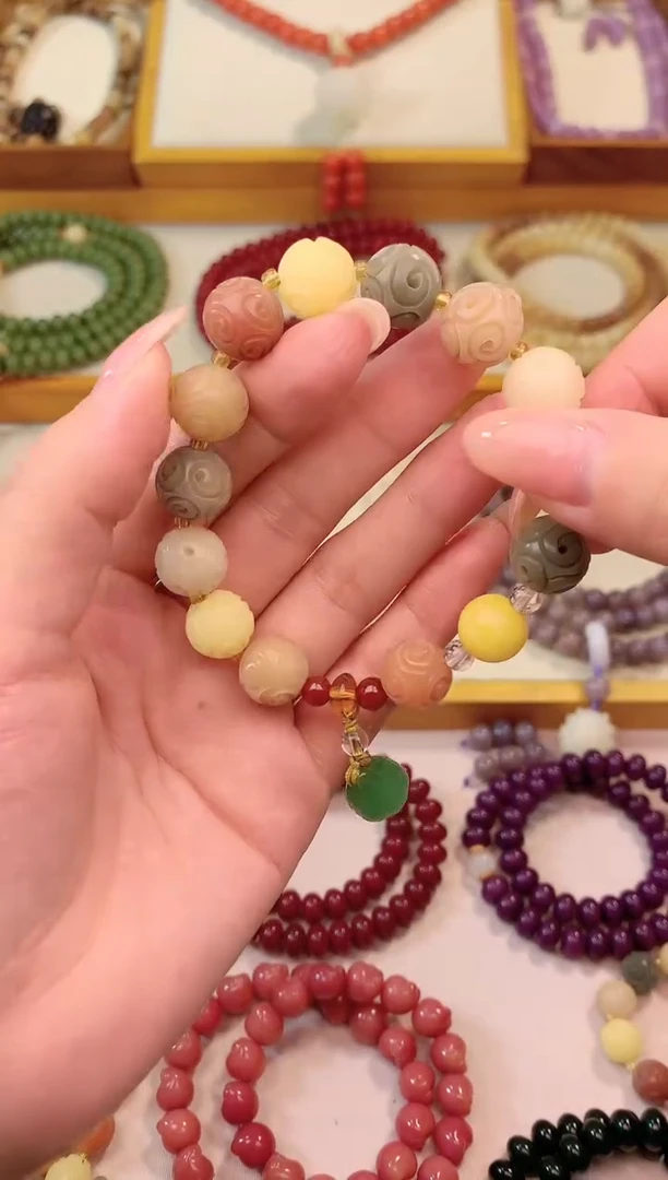 手串白玉菩提孤品