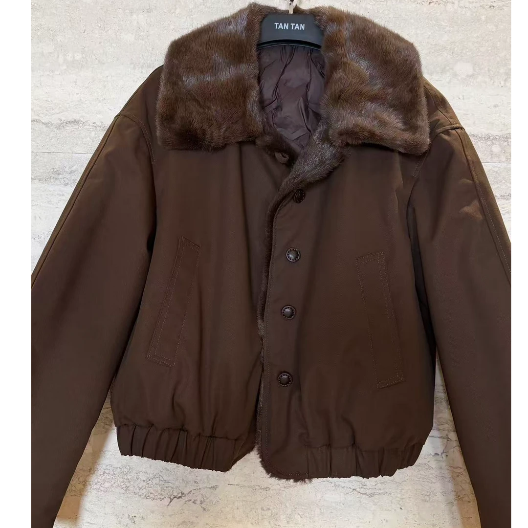 TANTAN 时尚复古百搭秋冬保暖鹅绒服3955