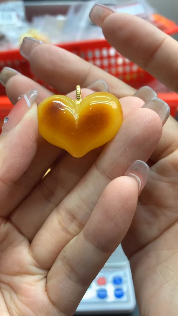 银S925镶嵌琥珀珠宝奇石353