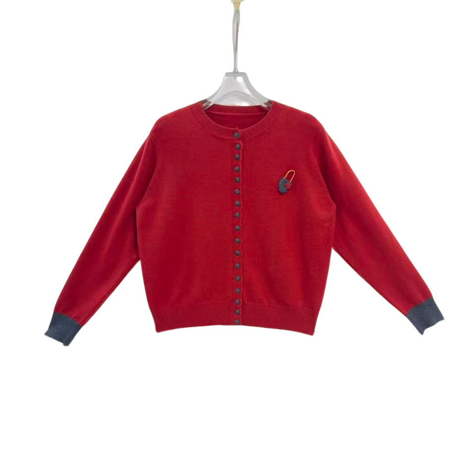 桐然精选038#冬季新款百搭休闲全针织开衫冬时尚百搭显瘦毛衣