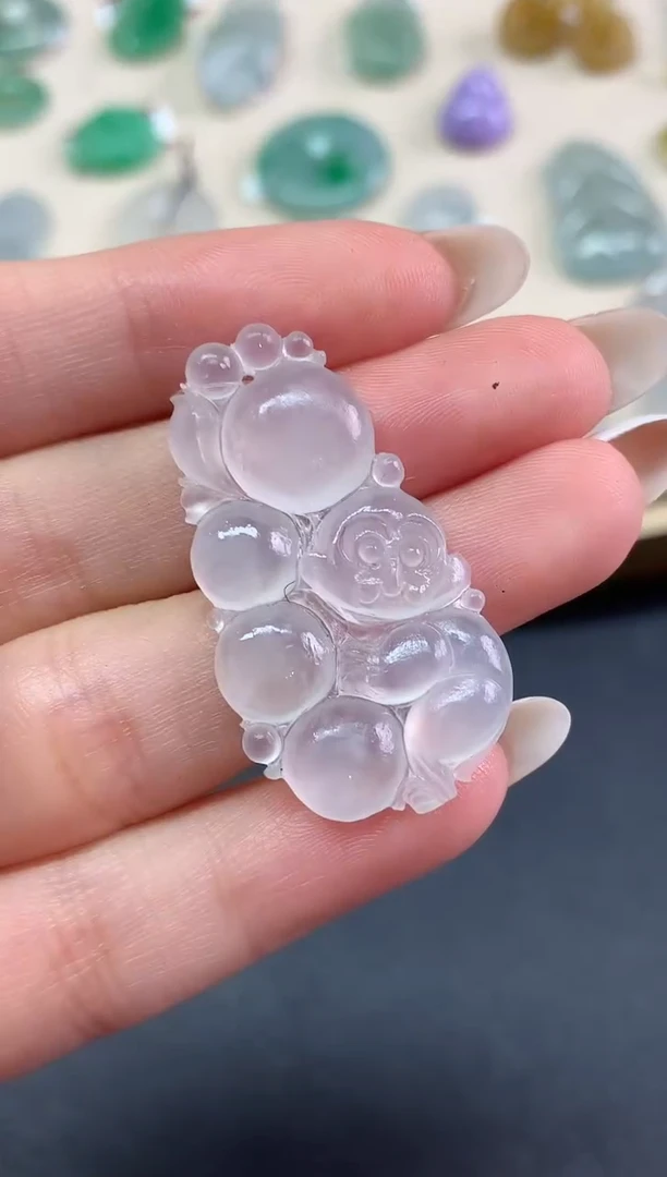 未镶嵌定制翡翠毛货吊坠|2800