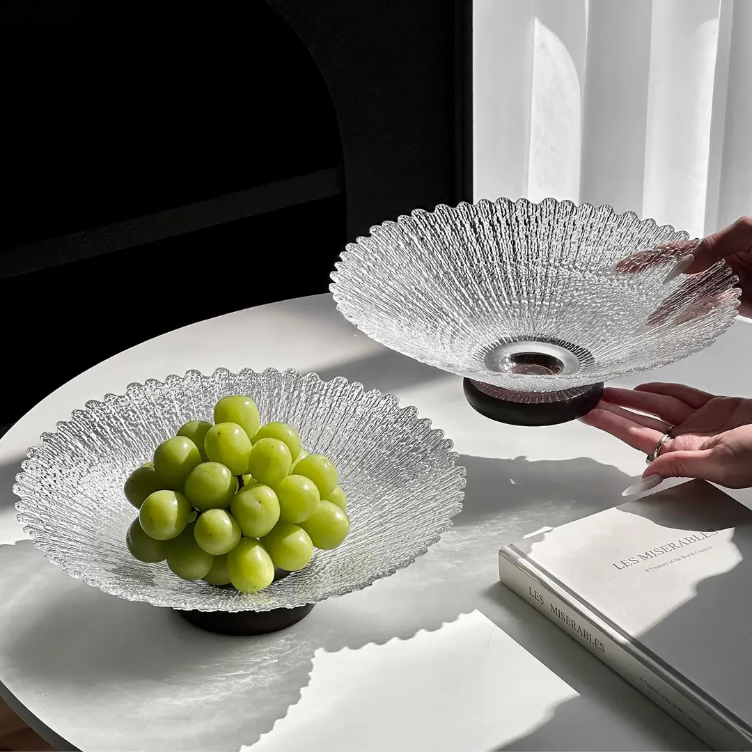 简约水果盘客厅家用糖果盘零食收纳摆放盘子大大号