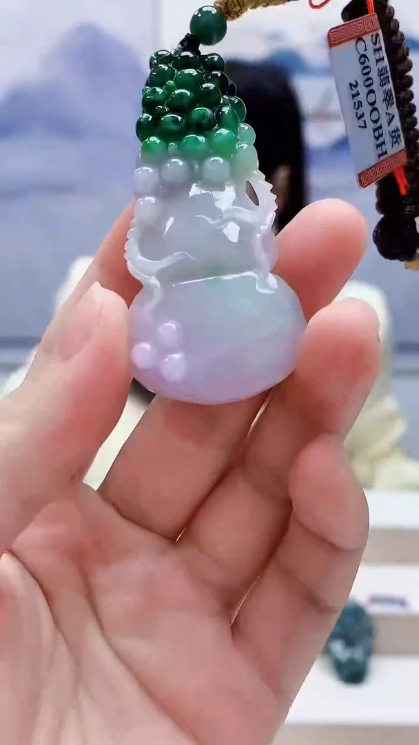 未镶嵌定制翡翠4852lr-毛货挂件52