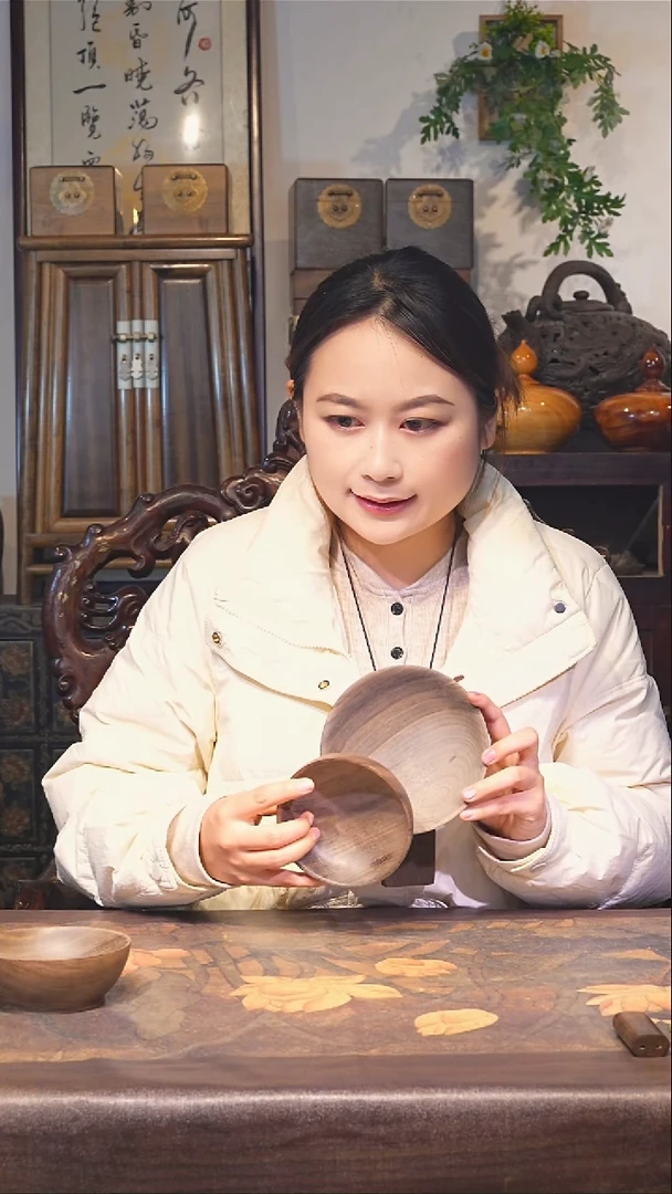 金丝楠小叶桢楠【79】一木整雕 木质小碗