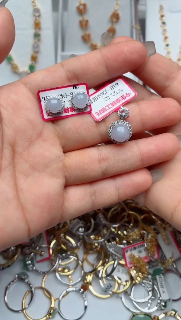 银S925镶嵌戒指翡翠.
