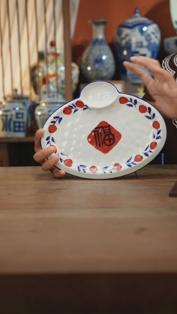 现代 景德镇设计师釉下手绘陶瓷餐具