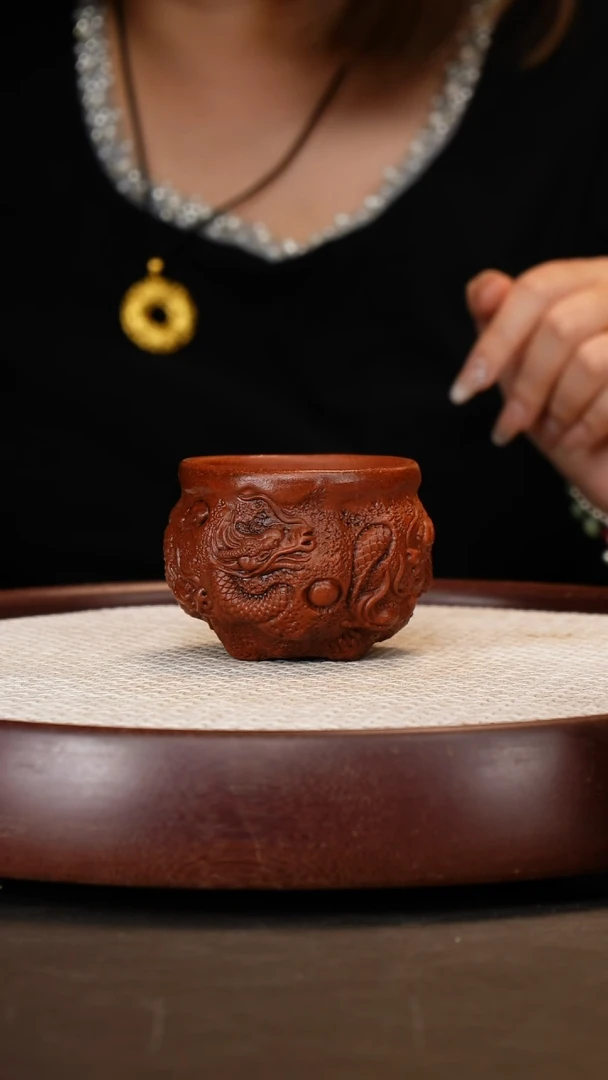 茶壶紫砂底槽清九龙杯带礼盒