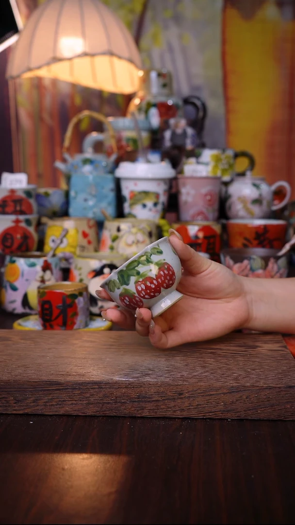 杯子泥垚手作 景德镇手工手绘陶瓷器物
