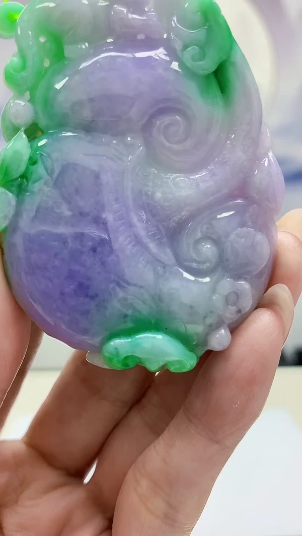 未镶嵌定制翡翠4917MM-毛货挂件91