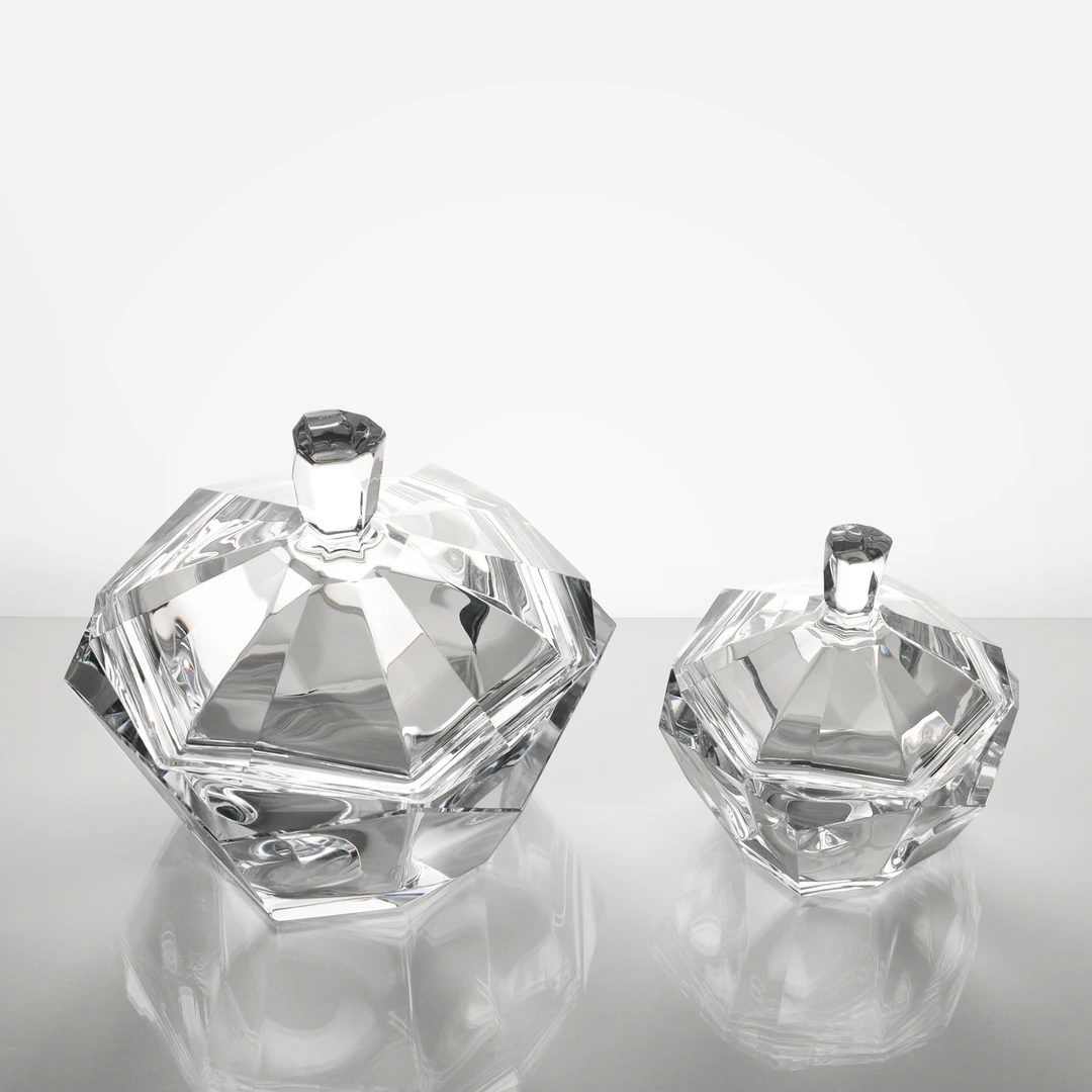 超重工水晶碗捷克手工切割奢品高货家居摆件