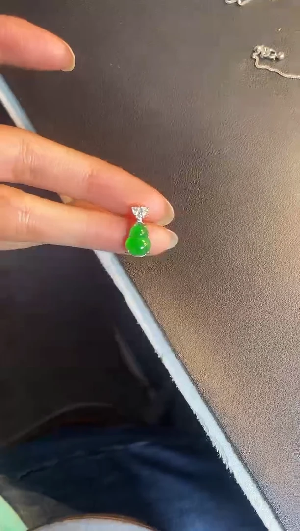 吊坠(不含链)银S925镶嵌翡翠1