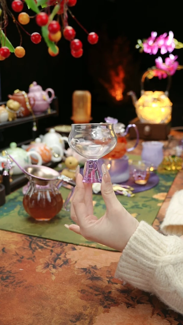 【闪购商品】紫色高足主人杯60cc@@@@