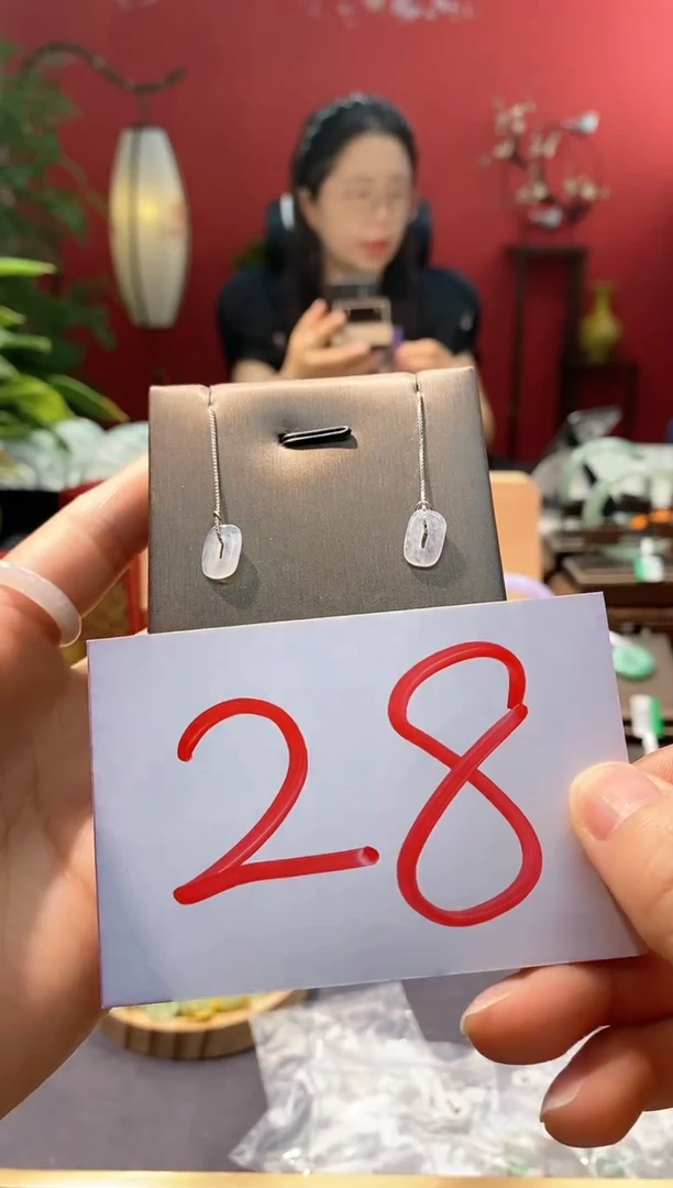 未镶嵌翡翠耳坠方扣（多样性发其一）