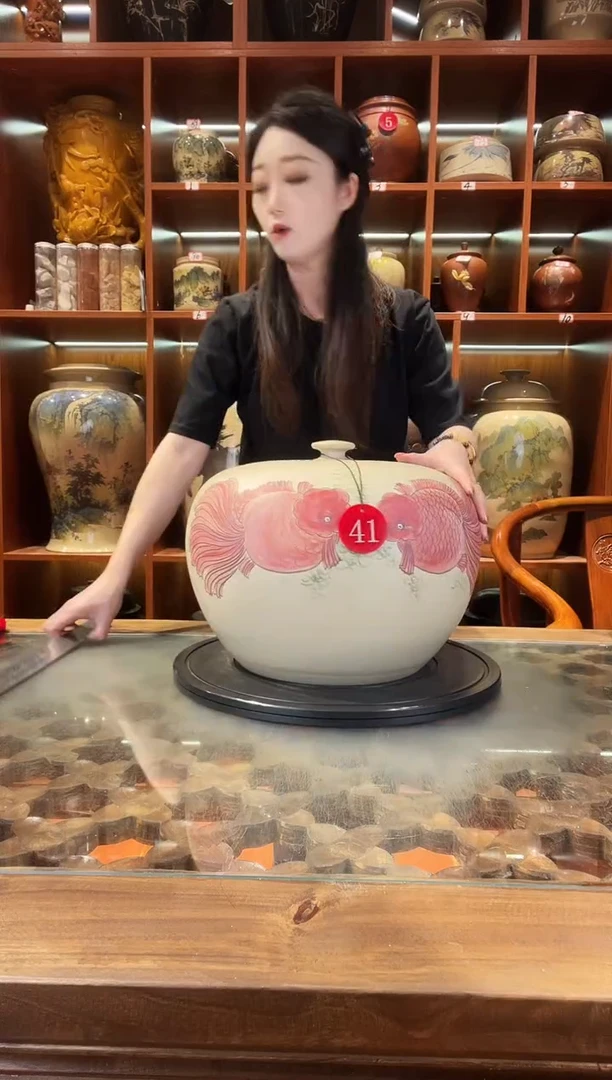 罐云南建水紫陶白泥缸@41