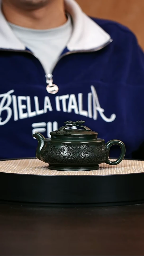 茶壶紫砂原矿紫砂壶云肩如意260cc