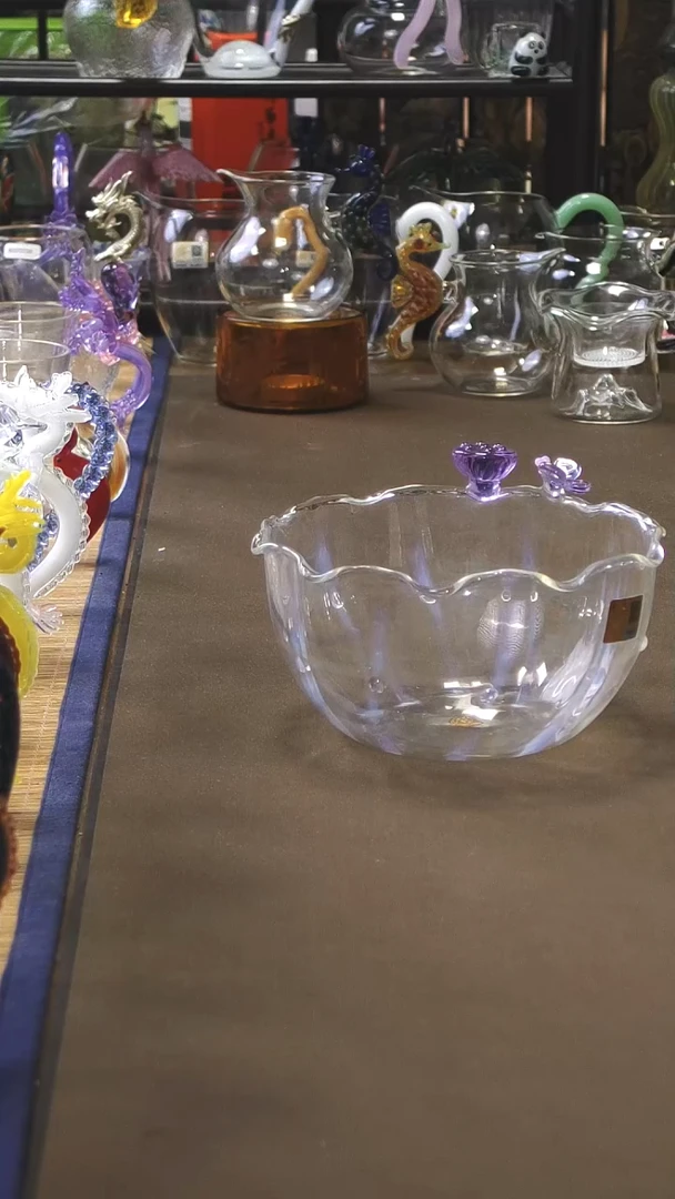 幽梦蝴蝶茶洗  晶焱金标