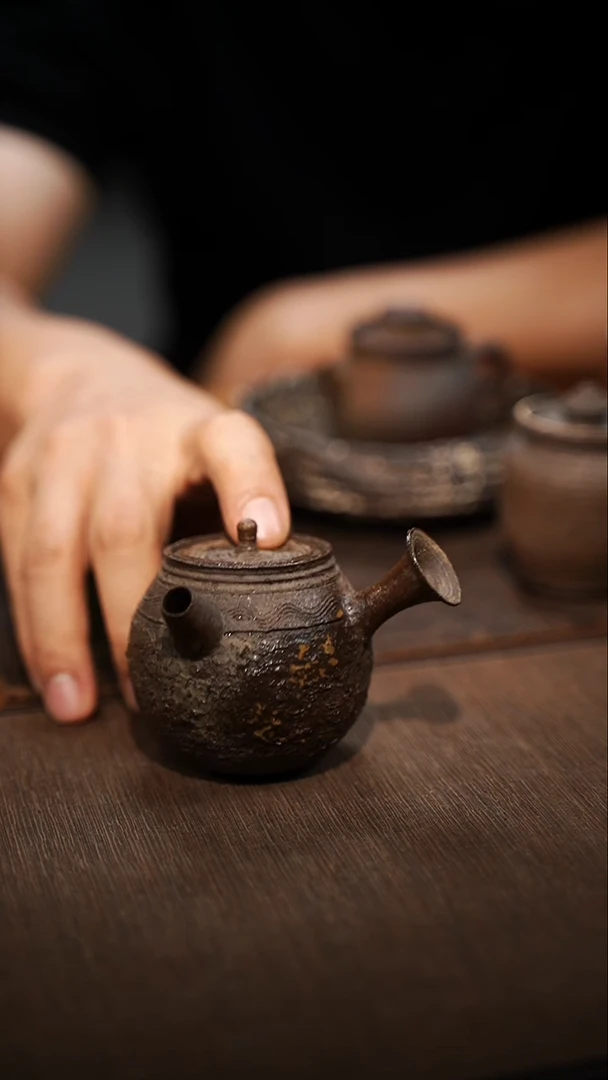 全手工制作  南蛮侧把壶