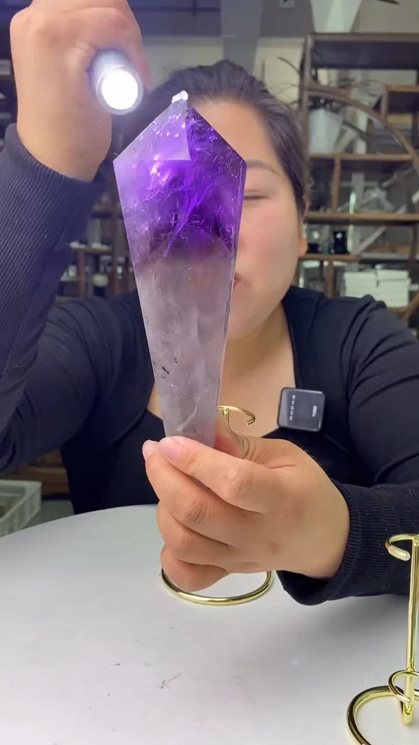 权杖未镶嵌水晶紫晶权杖D292