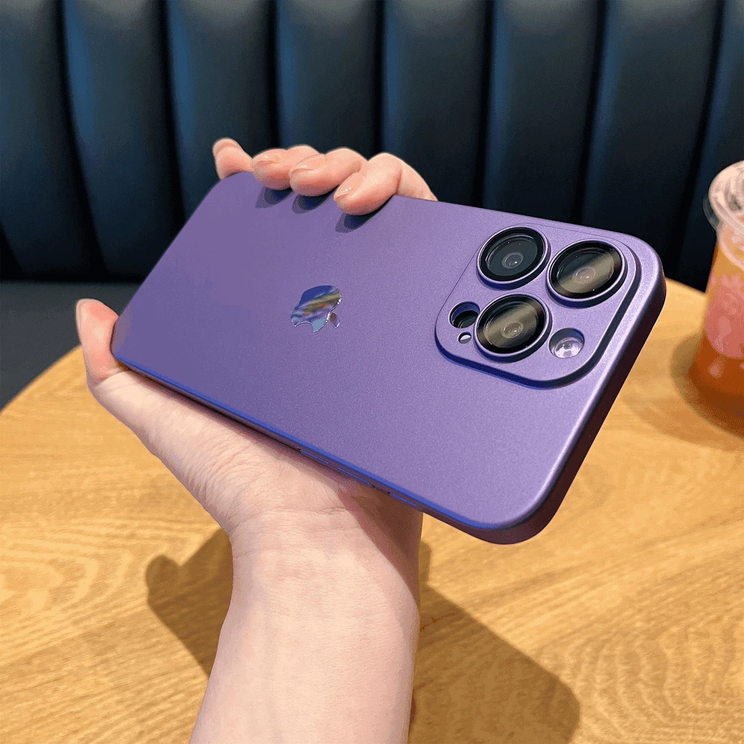 适用苹果iPhone16/15pro/14/13/12防摔磨砂自带镜头膜手机壳