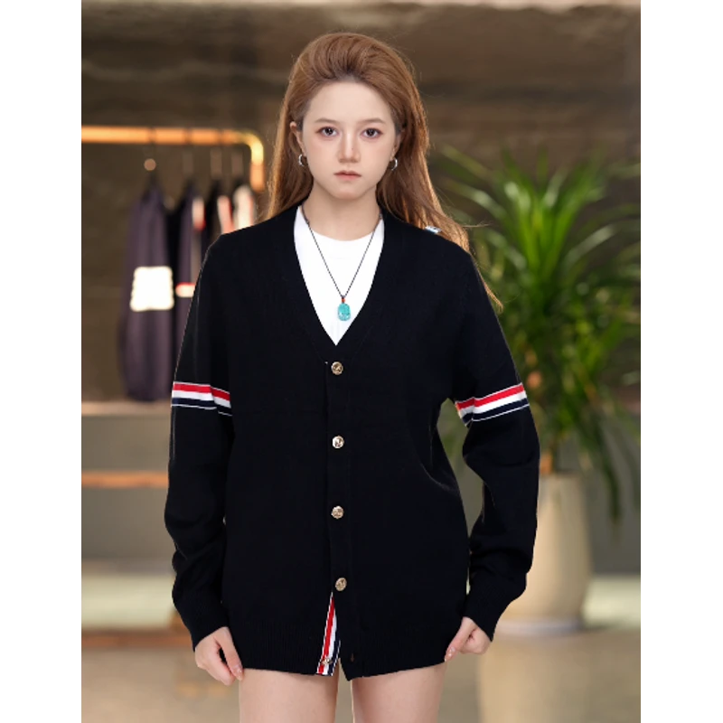 GABBANIE2025秋冬新款开衫针织毛衣男士宽松外套潮流