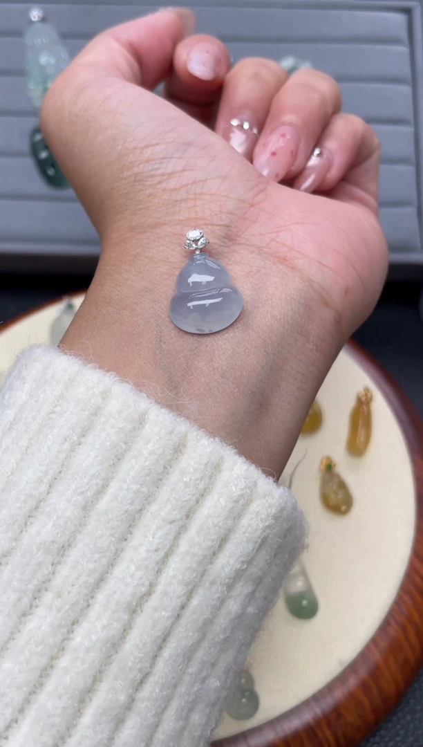 颈饰18K金镶嵌翡翠（52号链接）纯天然A货缅甸翡翠