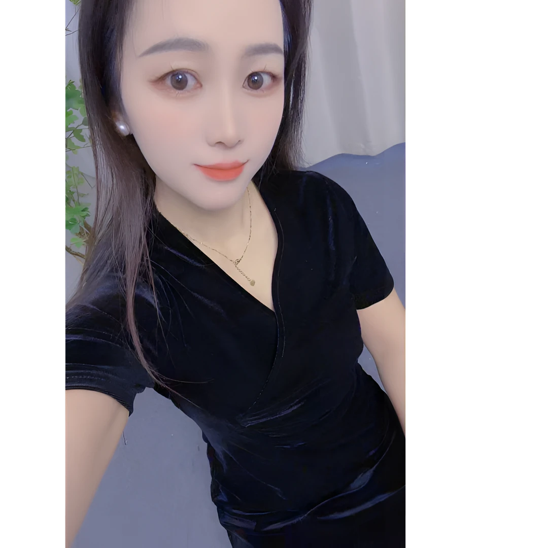 A字裙气质短袖高腰显瘦修身百搭洋气夏季V领连衣裙时尚感黑色收腰