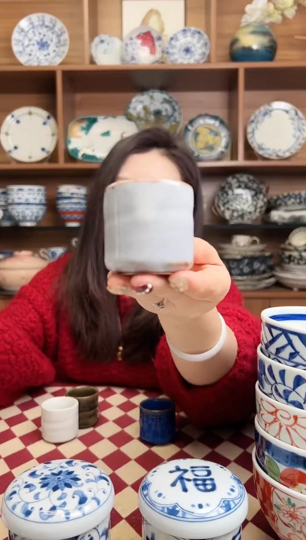 【闪购商品】瓷片鼠志野  小酒杯