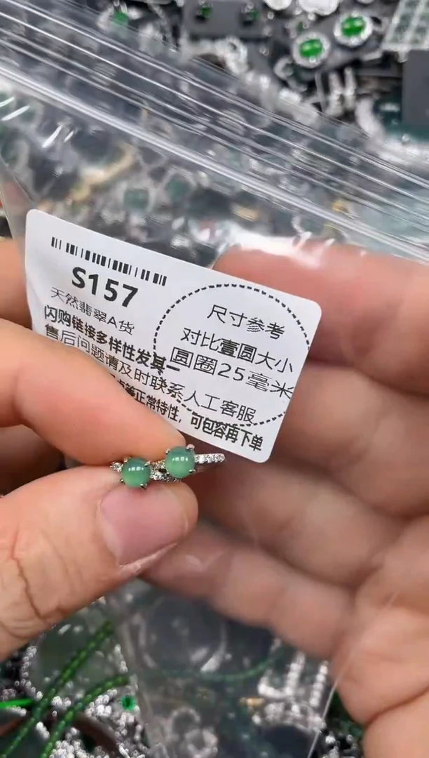 颈饰未镶嵌翡翠S157耳扣
