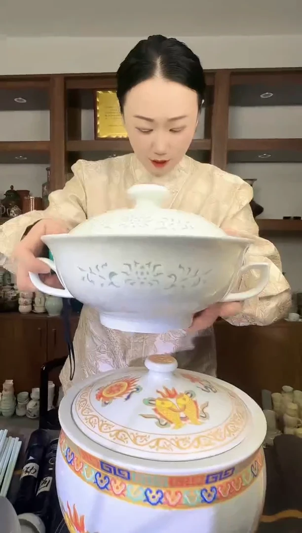 其他A136景德镇制陶瓷汤盆一件