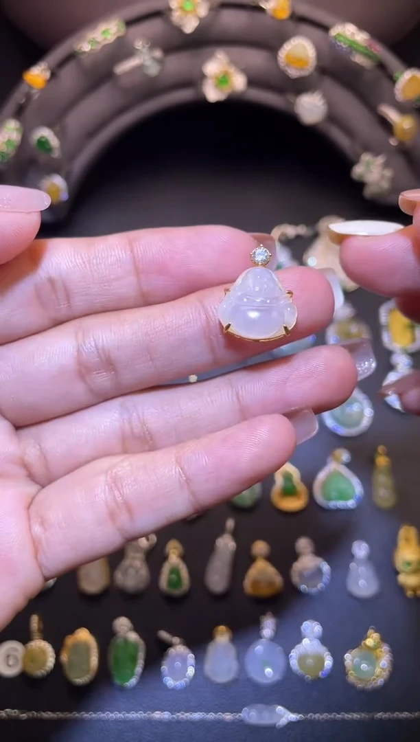 吊坠(不含链)银S925镶嵌翡翠1