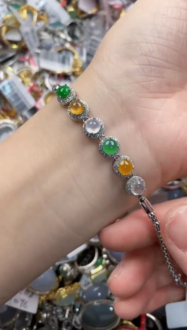 银S925镶嵌戒指翡翠333-----3