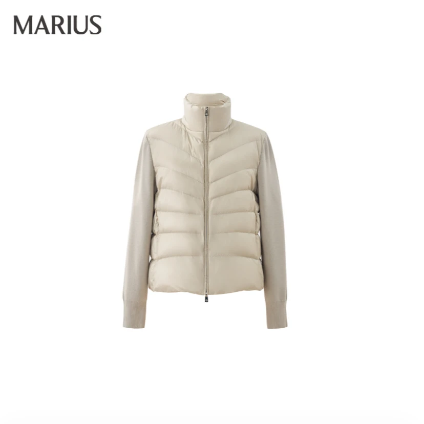 MARIUS’奶皮羽绒‘立领保暖短款羽绒