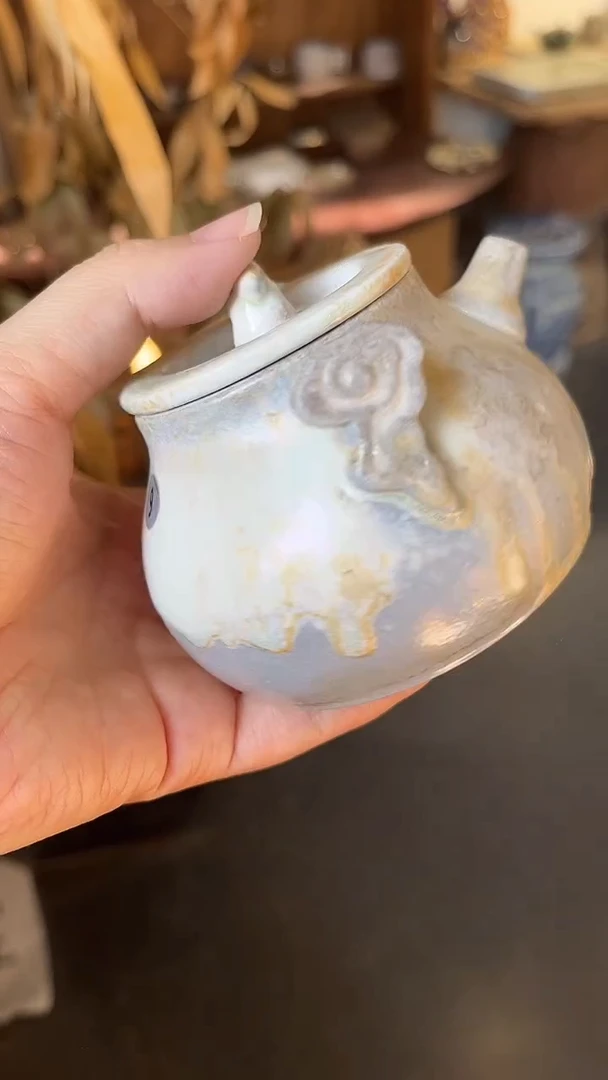壶9号容量180-200ML高白泥 仿手工壶