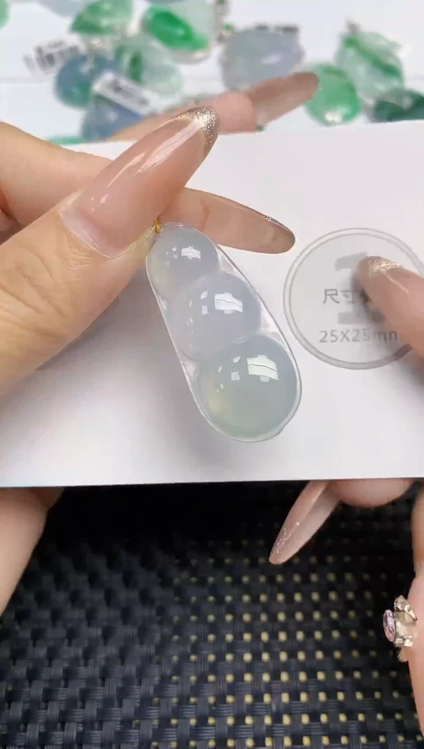 颈饰18K金镶嵌翡翠天然缅甸A货翡翠百元以上9元证书费自理