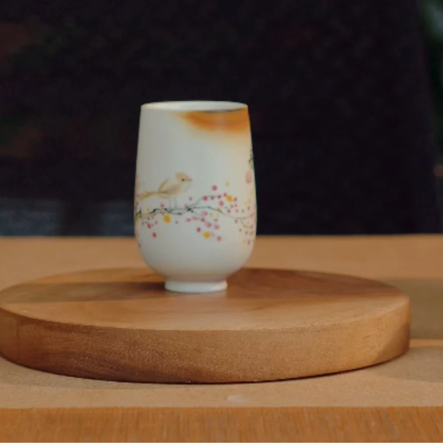 gb李辉熠春柴烧手绘复古正把壶陶瓷精美家用泡茶壶功夫闻香杯