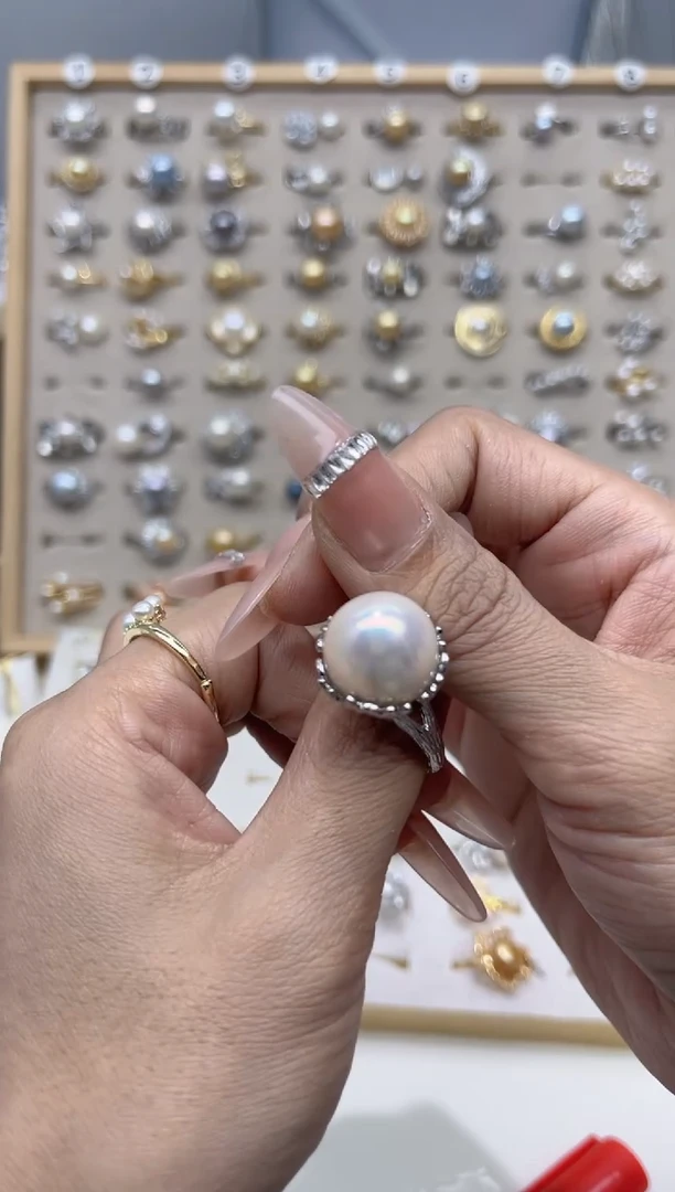 合金戒指淡水珍珠无*0.0