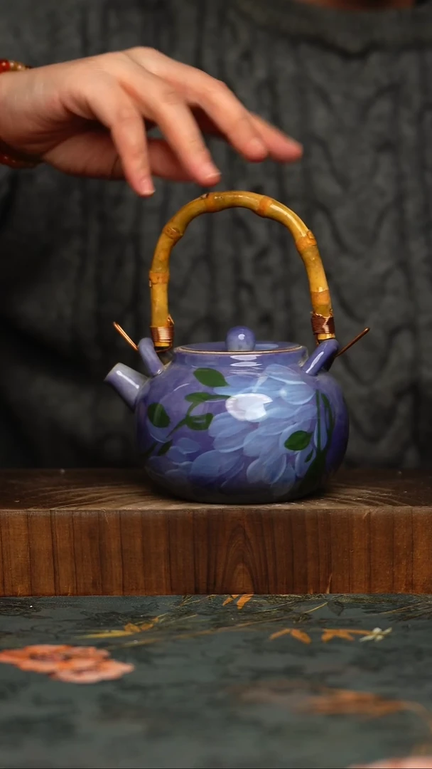 瓷片釉下彩手工手绘同款陶器