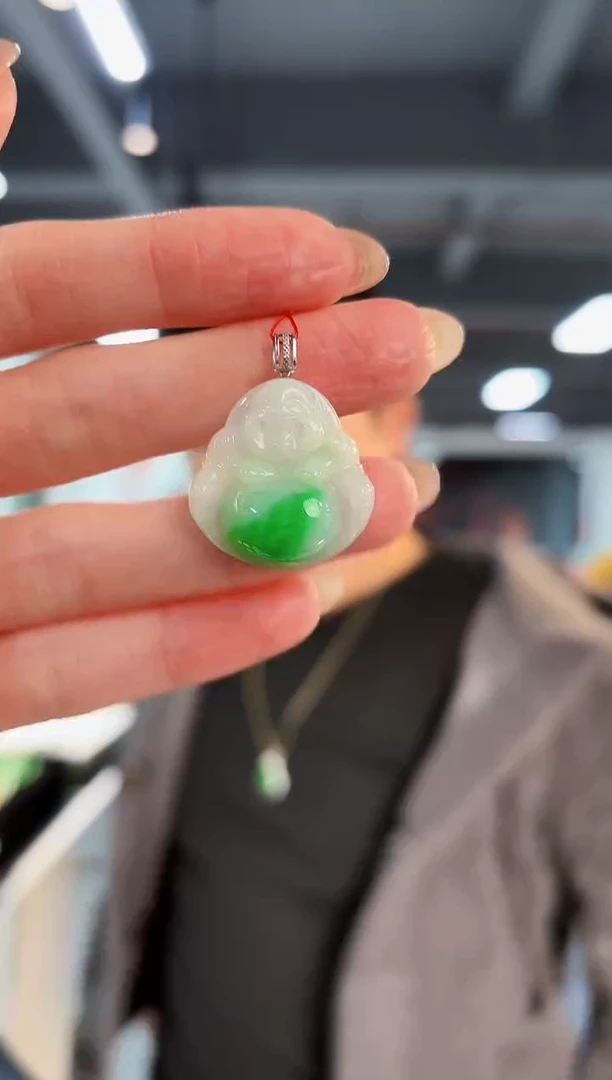 【闪购商品】翡翠颈饰18K金镶嵌 缅料A货/支持复检/一件