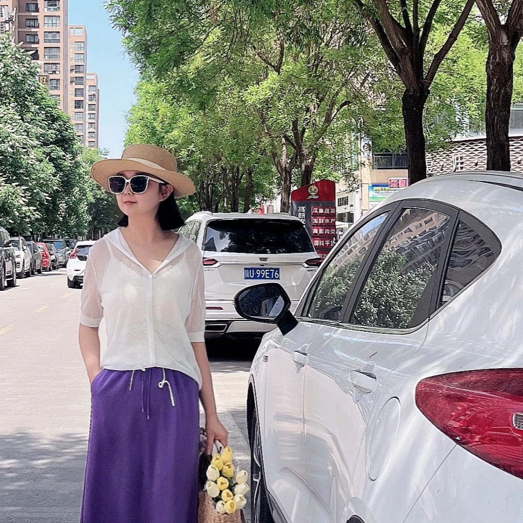 LIVELY.YAN俪妍新款5色可选透纱针织