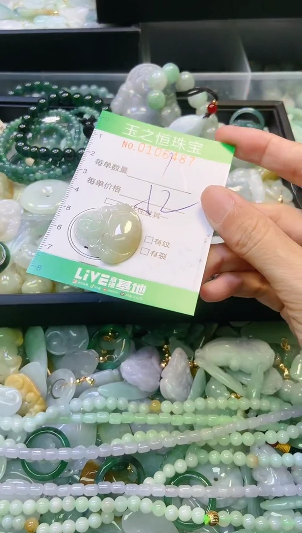 翡翠未镶嵌颈饰闪购0106487