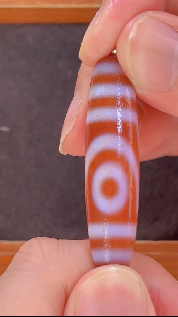 未镶嵌颈饰玛瑙/玉髓鹏程红肉如意二眼49.1*12.4