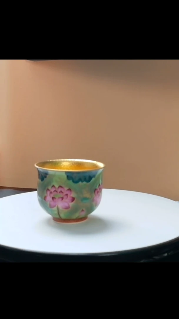 主人杯荷花内鎏金主人杯礼盒装