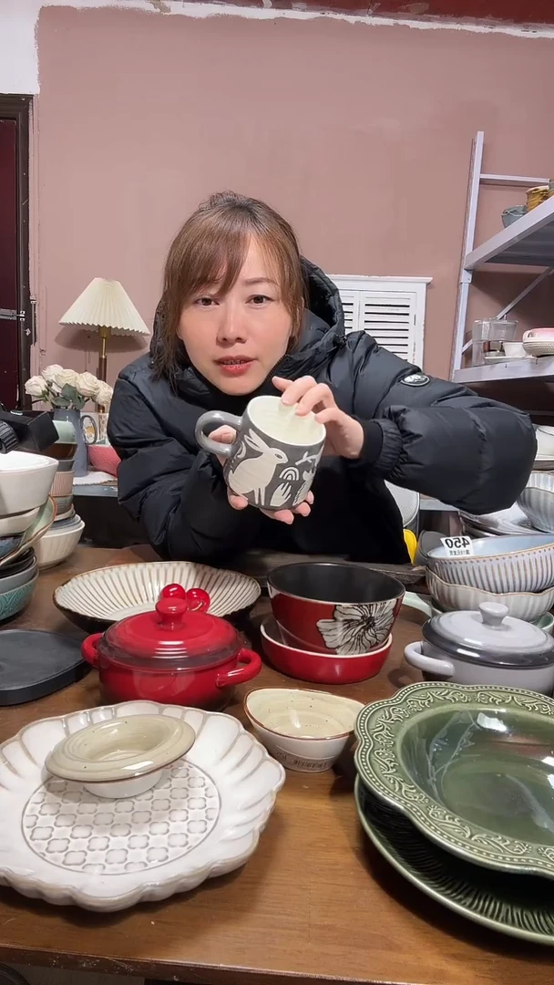 陶瓷微瑕(1个装）兔子杯子