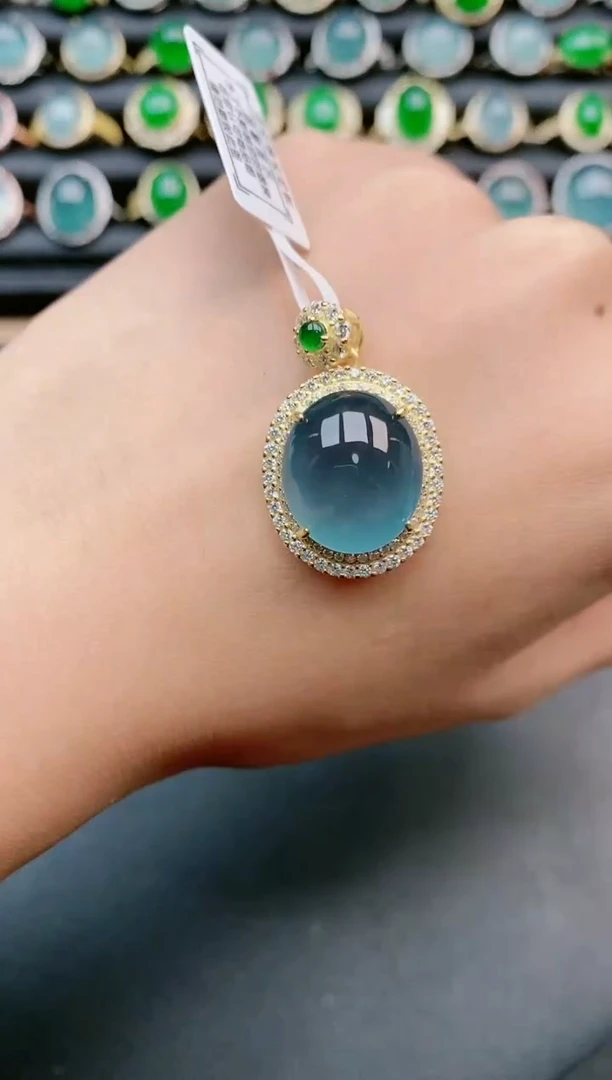 翡翠戒指银S925镶嵌111111