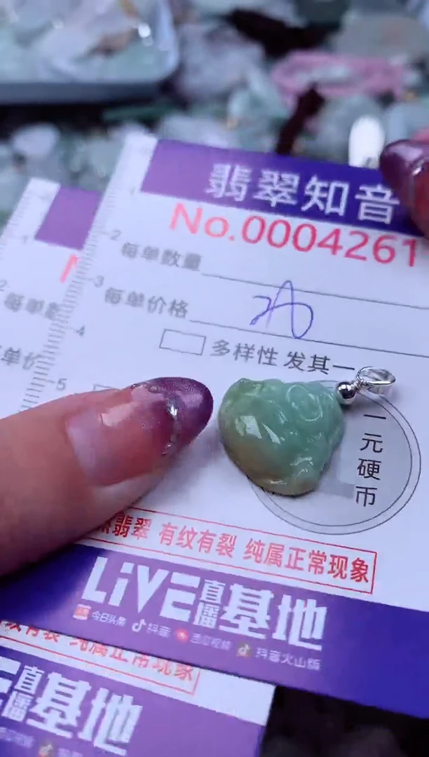 翡翠未镶嵌吊坠(不含链)4261