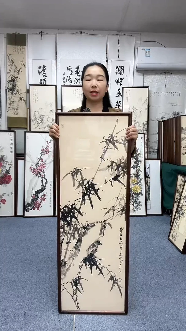 国画42*122实木画框京东包邮手绘