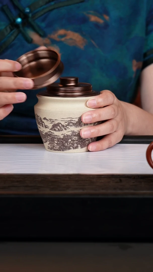 茶壶紫砂小余自用茶叶罐