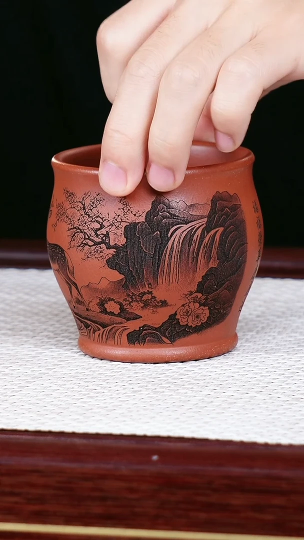茶杯紫砂宜兴原矿紫砂 精品主人杯