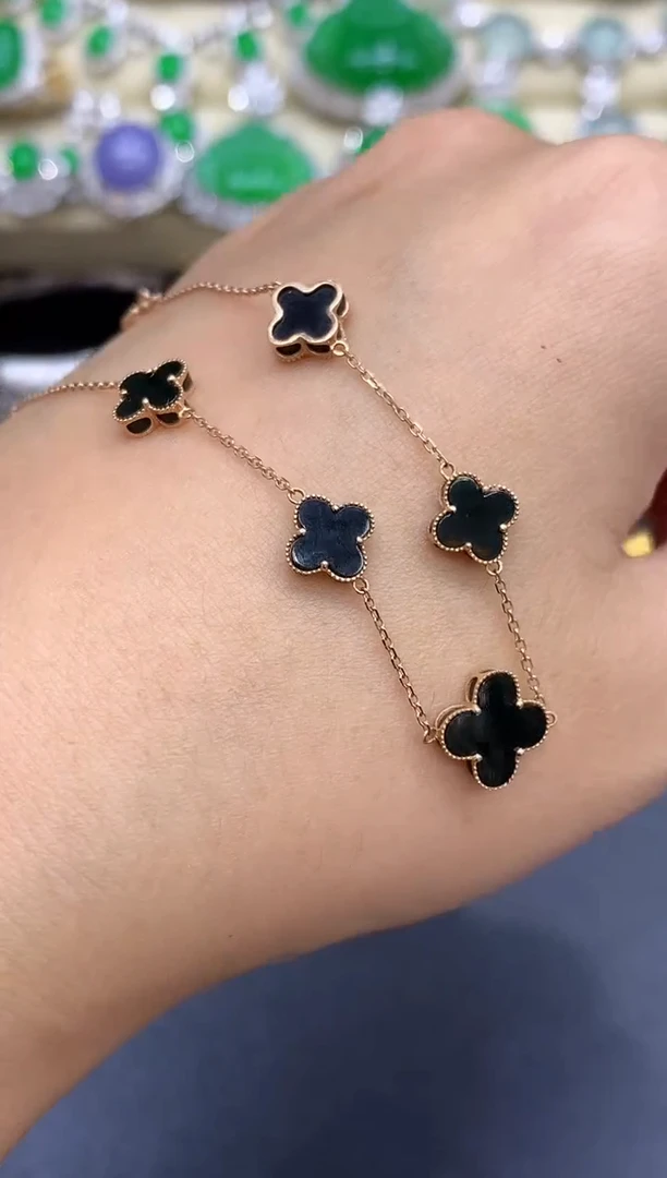 18K金镶嵌手链翡翠358-中国好珍宝